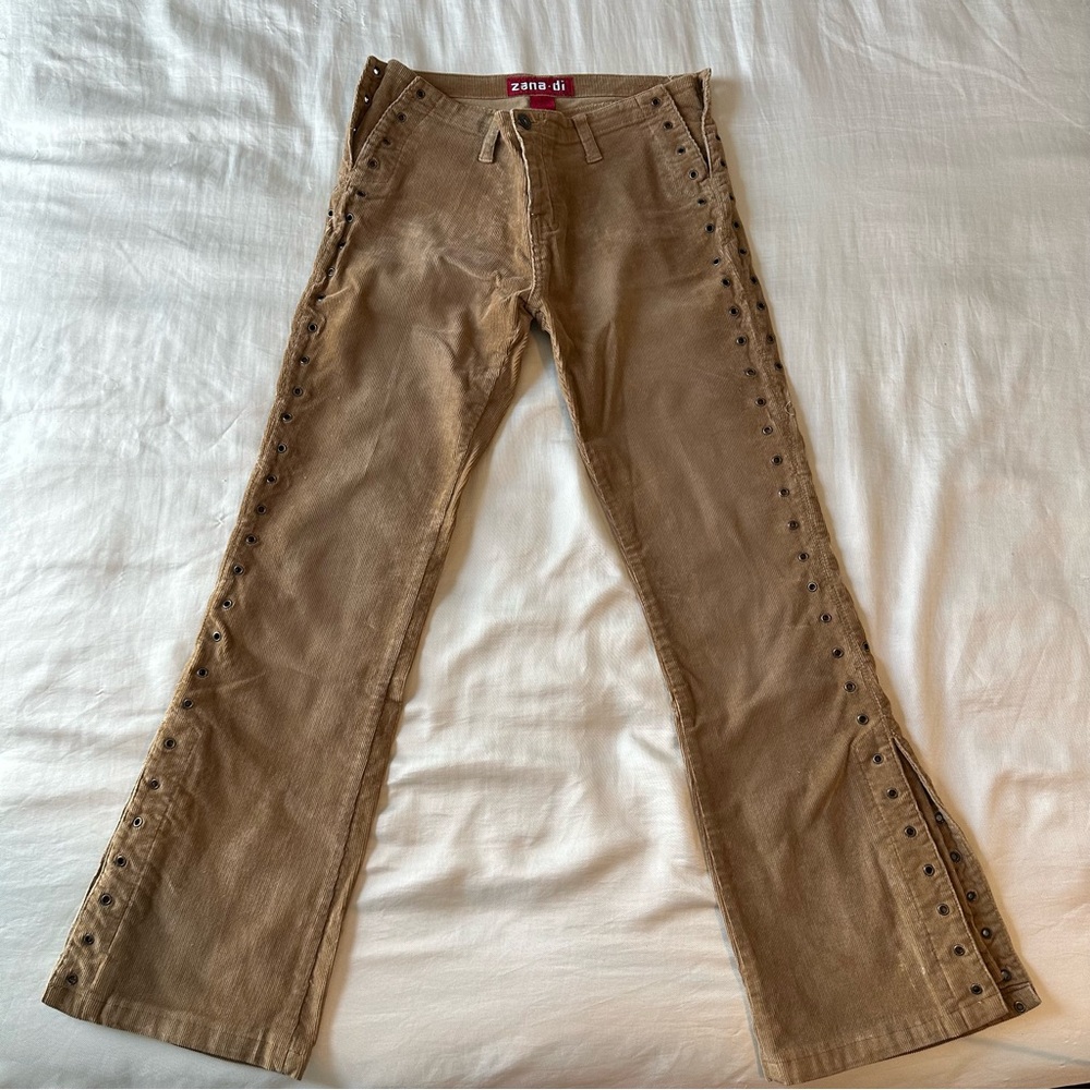 Zana Di Corduroy Lace Up Pants